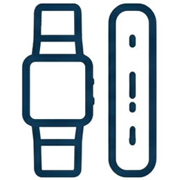 Digital smartwatch strap outline icon