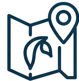 Map location pin shark icon